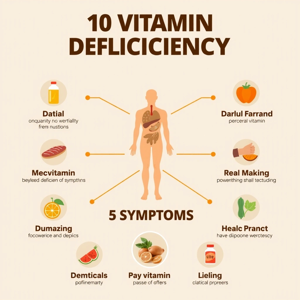 Vitamin deficiency symptoms detailed infographic