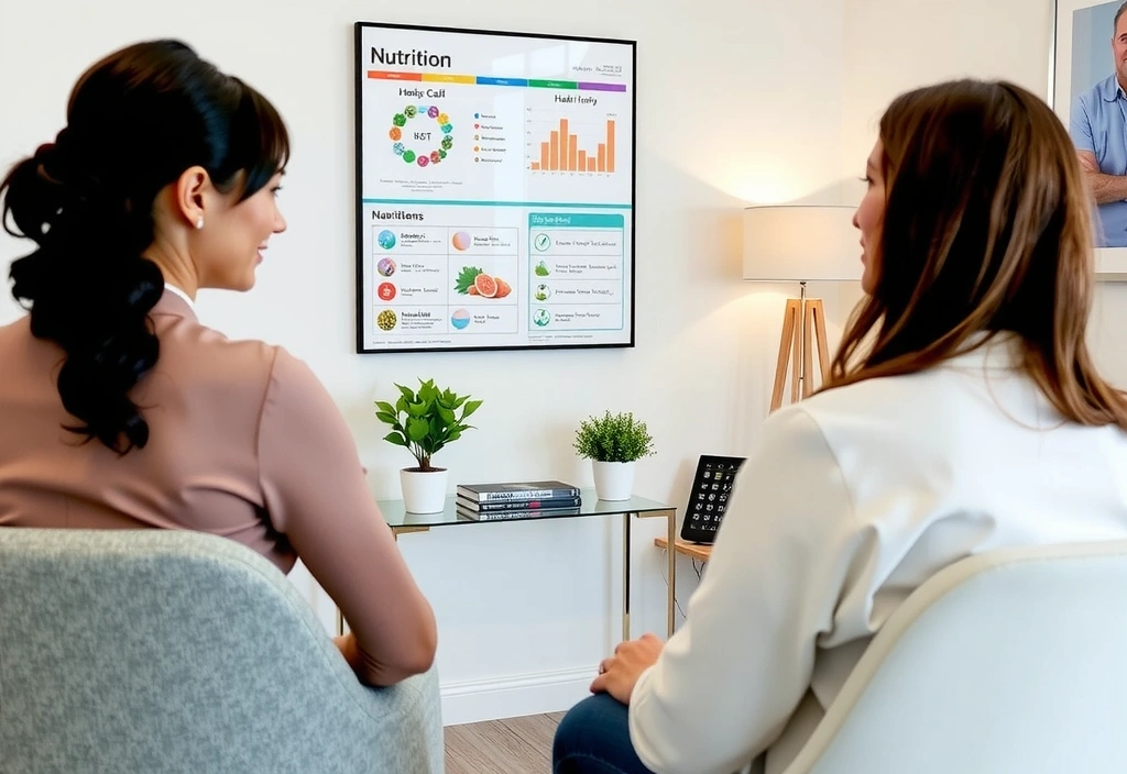Professional nutritionist consultation session