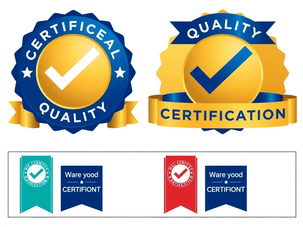 Quality certification badge